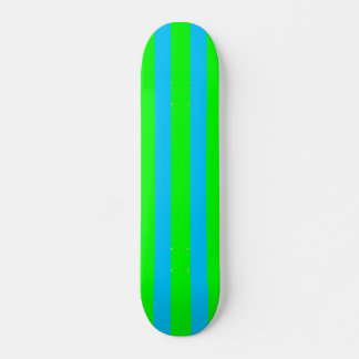 Neon Lime Green en Blauwgroen Blue Stripe Skateboa Persoonlijk Skateboard
