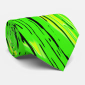 Neon Lime Green Splash Stropdas (Opgerold)