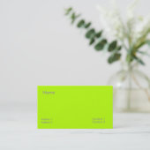 Neon Lime Green Visitekaartje (Staand voorkant)