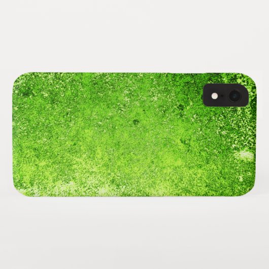 Neon Lime Green Weathered Grunge Metal Case-Mate iPhone Case (Achterkant (horizontaal))