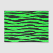 Neon Lime Green Zebra Animal Print Tissuepapier (Voorkant)