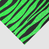 Neon Lime Green Zebra Animal Print Tissuepapier (Detail)