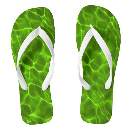 Neon Lime Green-zwempool Teenslippers (Voetbed)