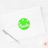 Neon lime groen dank u harten groet Stickers (Envelop)