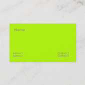 Neon Lime Groen Visitekaartje (Voorkant)