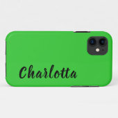 Neon Lime Groene Stevige Kleur | Aangepast aanpass Case-Mate iPhone Case (Achterkant (horizontaal))