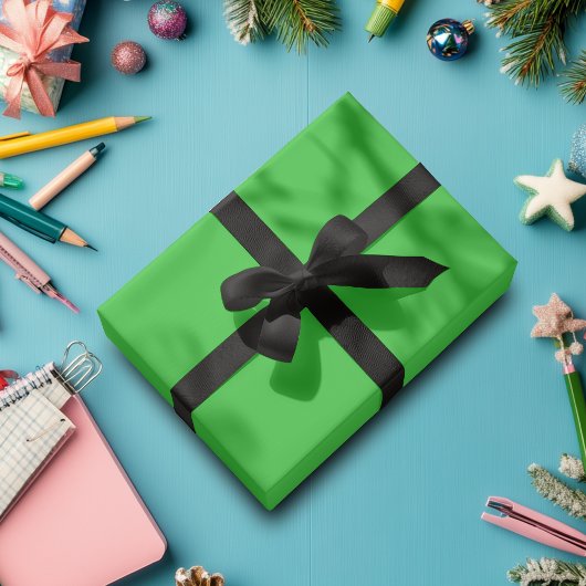 Neon Lime Groene Stevige Kleur | Klassiek | Elegan Cadeaupapier