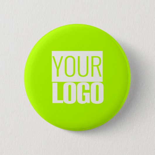 Neon Lime - voeg uw logo toe Ronde Button 5,7 Cm (Voorkant)