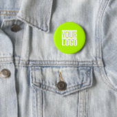 Neon Lime - voeg uw logo toe Ronde Button 5,7 Cm (In situ)