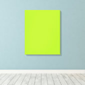 Neon Limeade Yellow Green Solid Color Background Canvas Afdruk (Insitu (Houten vloer))