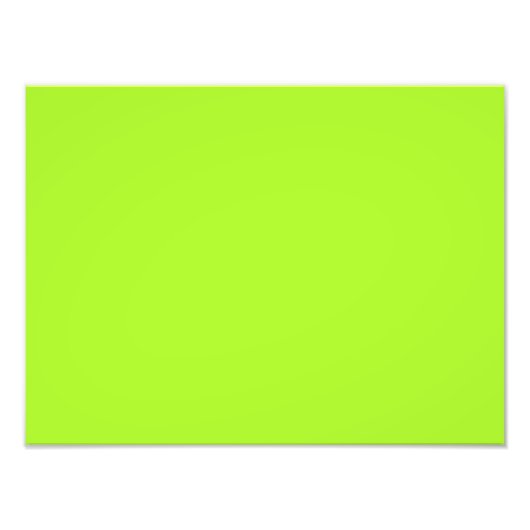 Neon Limeade Yellow Green Solid Color Background Foto Afdruk (Voorkant)