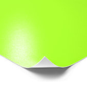 Neon Limeade Yellow Green Solid Color Background Foto Afdruk (Hoek)