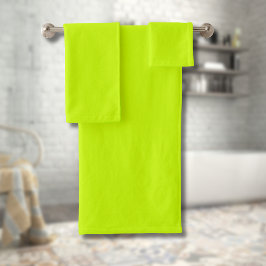 Neon Limoen Geel Effen Kleur | Klassiek Bad Handdoek