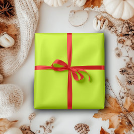 Neon Limoen Geel Effen Kleur | Klassiek | Elegant Cadeaupapier