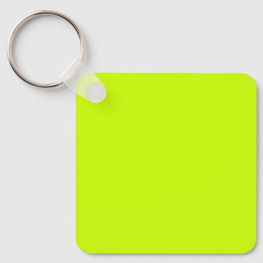 Neon Limoen Geel Effen Kleur | Klassiek | Elegant Sleutelhanger (Voorkant)