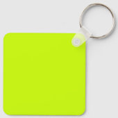 Neon Limoen Geel Effen Kleur | Klassiek | Elegant Sleutelhanger (Achterkant)