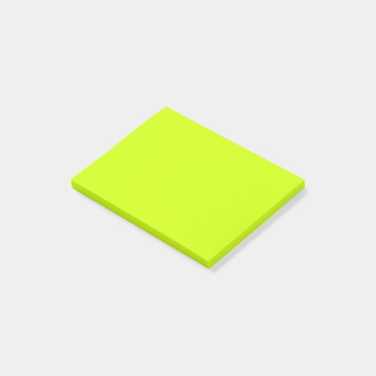 Neon Limoen Geel Effen Kleur | Klassieke notities Post-it® Notes (Schuin)