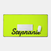 Neon Limoen Geel Moderne Naam | Trendy minimalist Bureaumat (Keyboard & Muis)