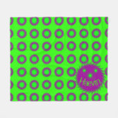 Neon Limoen Retro Fun Blanket aanpasbaar Fleece Deken (Voorkant (Horizontaal))