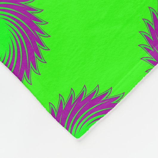 Neon Limoen Retro Fun Blanket aanpasbaar Fleece Deken (Hoek)