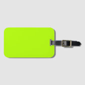 Neon Limoen Solid Color | Klassiek Bagagelabel (Voorkant (horizontaal))