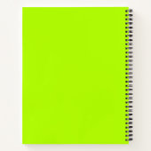 Neon Limoen Solid Color | Klassiek | Elegant Notitieboek (Achterkant)