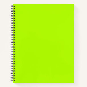 Neon Limoen Solid Color   Klassiek   Elegant Notitieboek