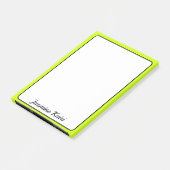 Neon Limoen Yellow Border Professional Eenvoudige  Post-it® Notes (Schuin)