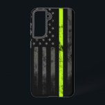 Neon Line Road Workers American Flag Samsung Galaxy Hoesje<br><div class="desc">Thin Neon Line Road Construction,  Highway Safety,  Tow Truck en Transport Worker-eerbetoon American Flag</div>