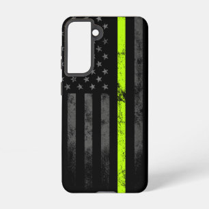 Neon Line Road Workers American Flag Samsung Galaxy Hoesje