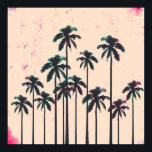 Neon Lined Black Palm Trees on Peach Horizon Poster<br><div class="desc">Deze coole en  neonroze en blauwgroen zwarte palmsilhouettes aan de grijze perzikhorizon zijn perfect voor de trendy en stijlvolle vrouw. Het exotische en tropische effect is populair voor het seizoen.</div>