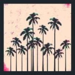 Neon Lined Black Palm Trees on Peach Horizon Poster<br><div class="desc">Deze coole en  neonroze en blauwgroen zwarte palmsilhouettes aan de grijze perzikhorizon zijn perfect voor de trendy en stijlvolle vrouw. Het exotische en tropische effect is populair voor het seizoen.</div>