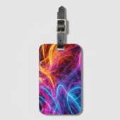 Neon Lines Bagagelabel (Voorkant (verticaal))