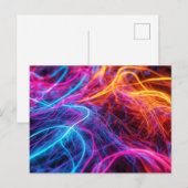 Neon Lines Briefkaart (Voorkant / Achterkant)