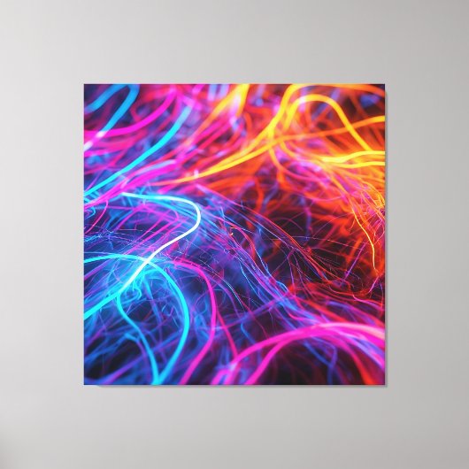Neon Lines Canvas Afdruk (Voorkant)