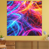 Neon Lines Canvas Afdruk (Insitu (Woonkamer))