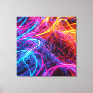 Neon Lines Canvas Afdruk
