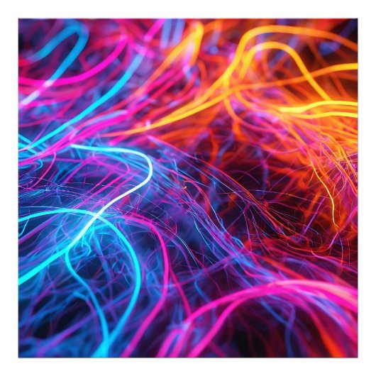 Neon Lines Foto Afdruk (Voorkant)