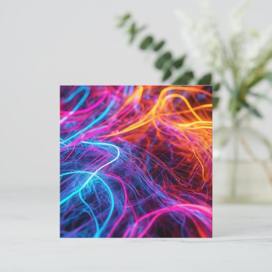 Neon Lines Kaart (Staand voorkant)