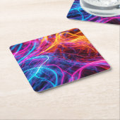 Neon Lines Kartonnen Onderzetters (Schuin)