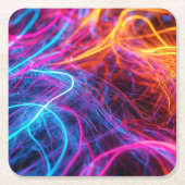 Neon Lines Kartonnen Onderzetters (Voorkant)