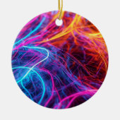 Neon Lines Keramisch Ornament (Voorkant)