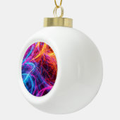 Neon Lines Keramische Bal Ornament (Rechts)