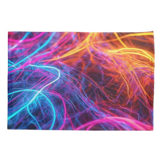 Neon Lines Kussensloop (Achterkant)