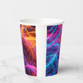 Neon Lines Papieren Bekers (Links)