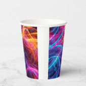 Neon Lines Papieren Bekers (Rechts)
