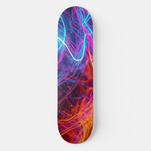 Neon Lines Persoonlijk Skateboard (Voorkant)