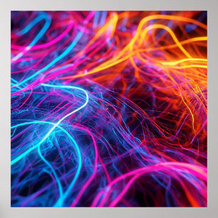 Neon Lines Poster