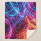 Neon Lines Sherpa Deken (Voorkant)