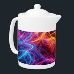 Neon Lines Theepot<br><div class="desc">Kunstwerk van Brady Arnold</div>